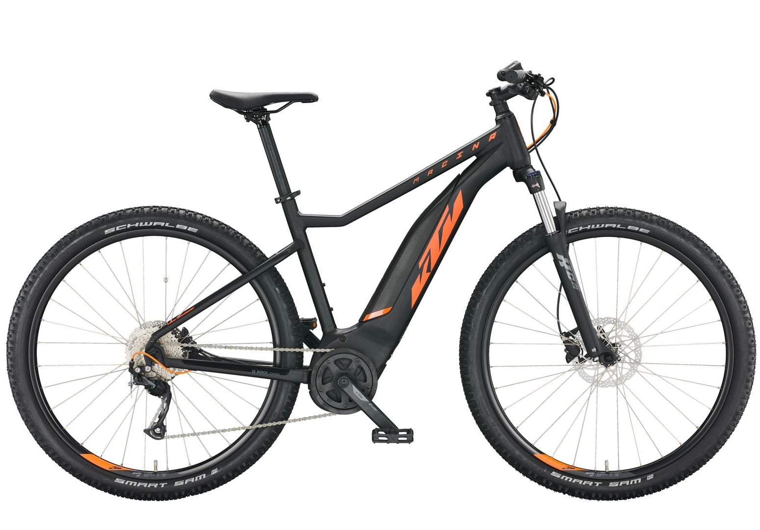 KTM e-bike Macina Ride 591 LTD (Matt Black-Orange) - Image 1