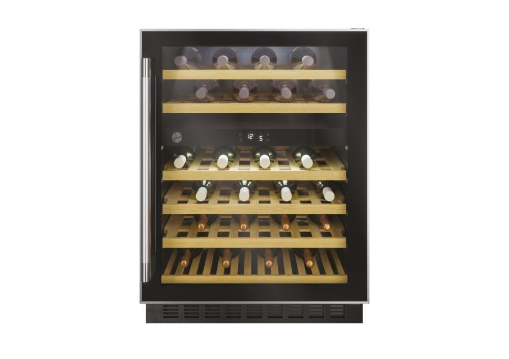 HWCB60-1 HOOVER Integrated, Wine Cabinet, Wooden Shelving, H82-85 x W60cm, 47 Bottles - Image 1