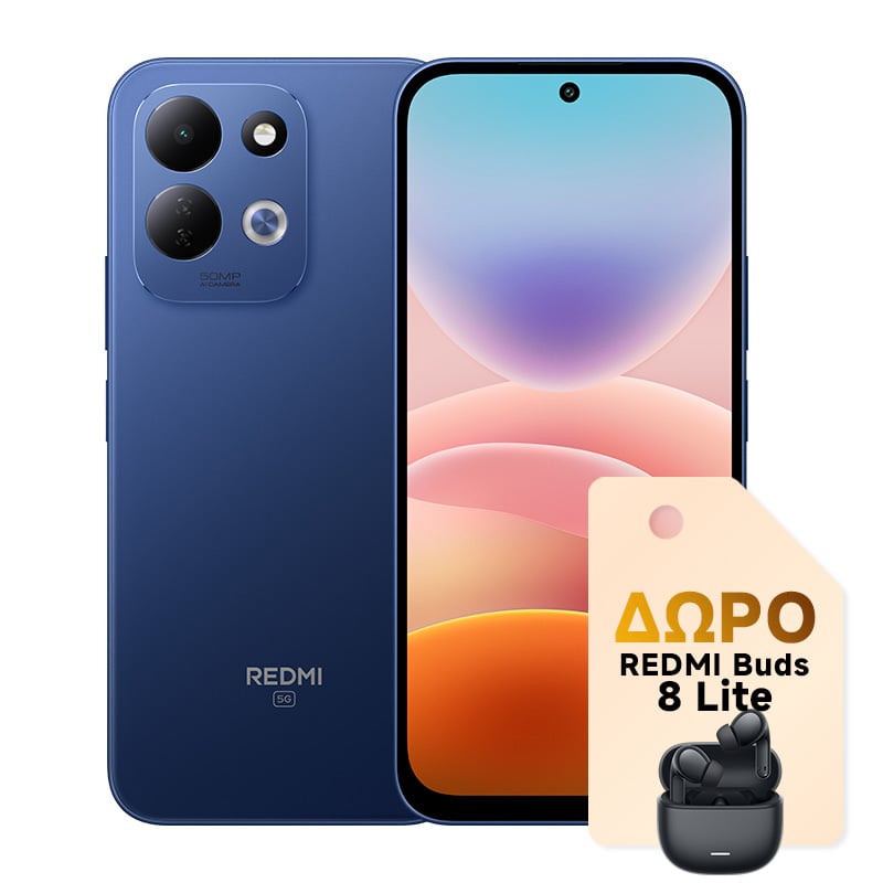 ad4fe556-556b-430b-b287-01e376b6ebe9 REDMI 17 5G 4GB/128GB Deep Blue & ΔΩΡΟ Buds 8 Lite - Image 1
